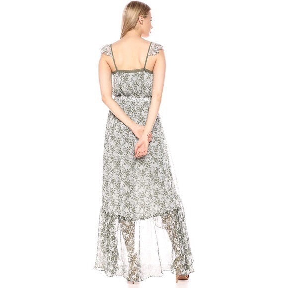 NWT Ramy Brook Silk Schena Printed High-Low Sage Dress XS - Picture 4 of 9